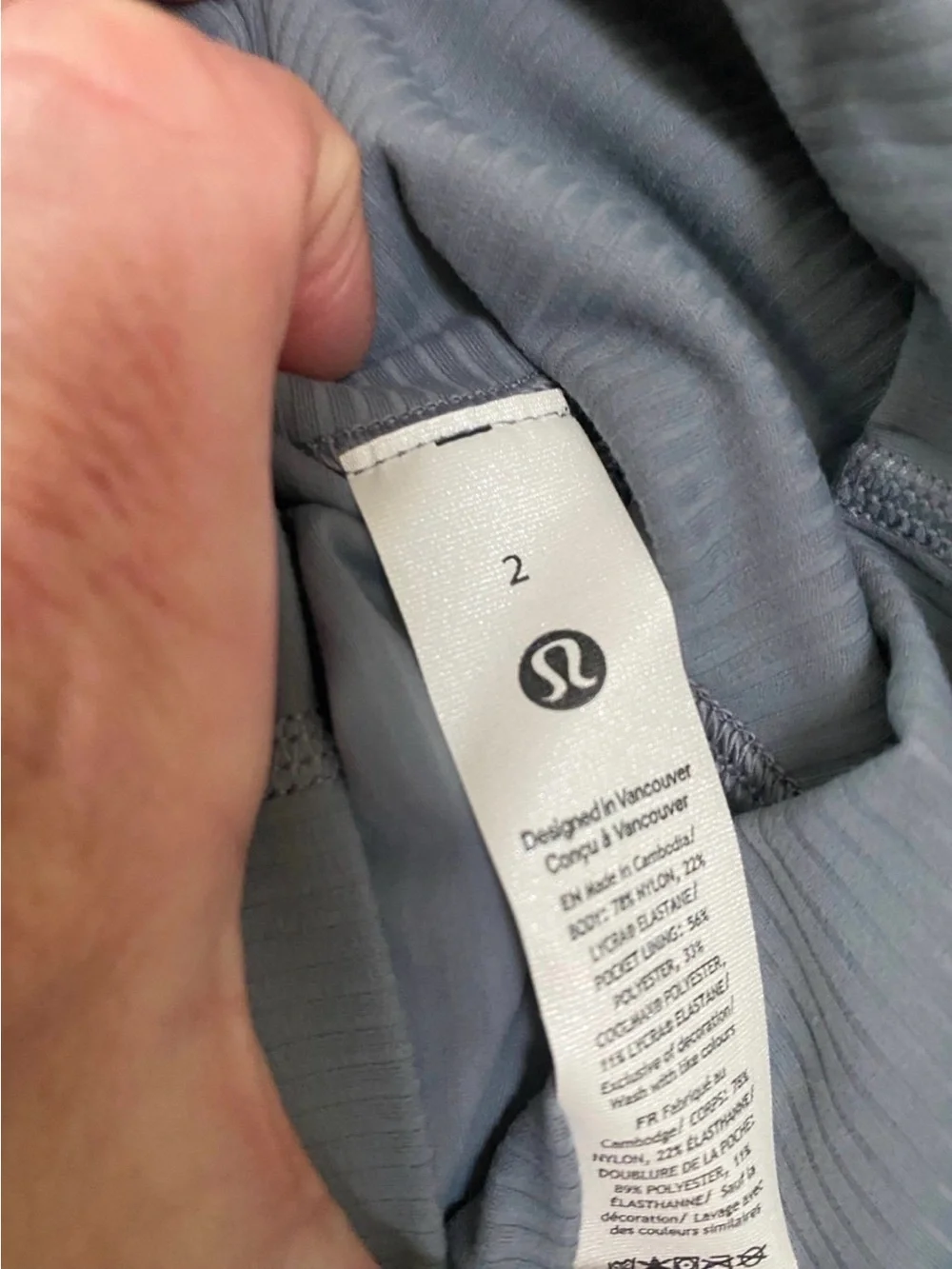 High-Waist Ribbed Leggings in Slate Blue